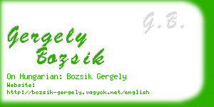 gergely bozsik business card